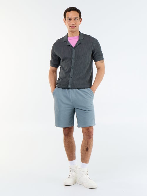 Bermuda met elastische taille en trekkoordjes - Kiabi