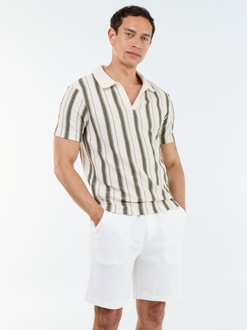 Bermuda met elastische taille en trekkoordjes - Kiabi