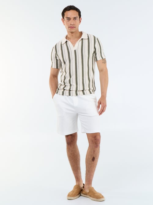 Bermuda met elastische taille en trekkoordjes - Kiabi