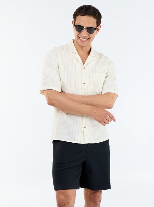 Bermuda met elastische taille en trekkoordjes - Kiabi
