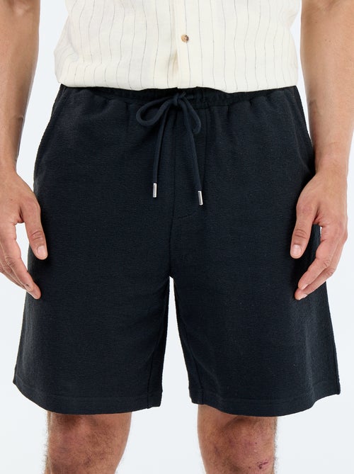 Bermuda met elastische taille en trekkoordjes - Kiabi