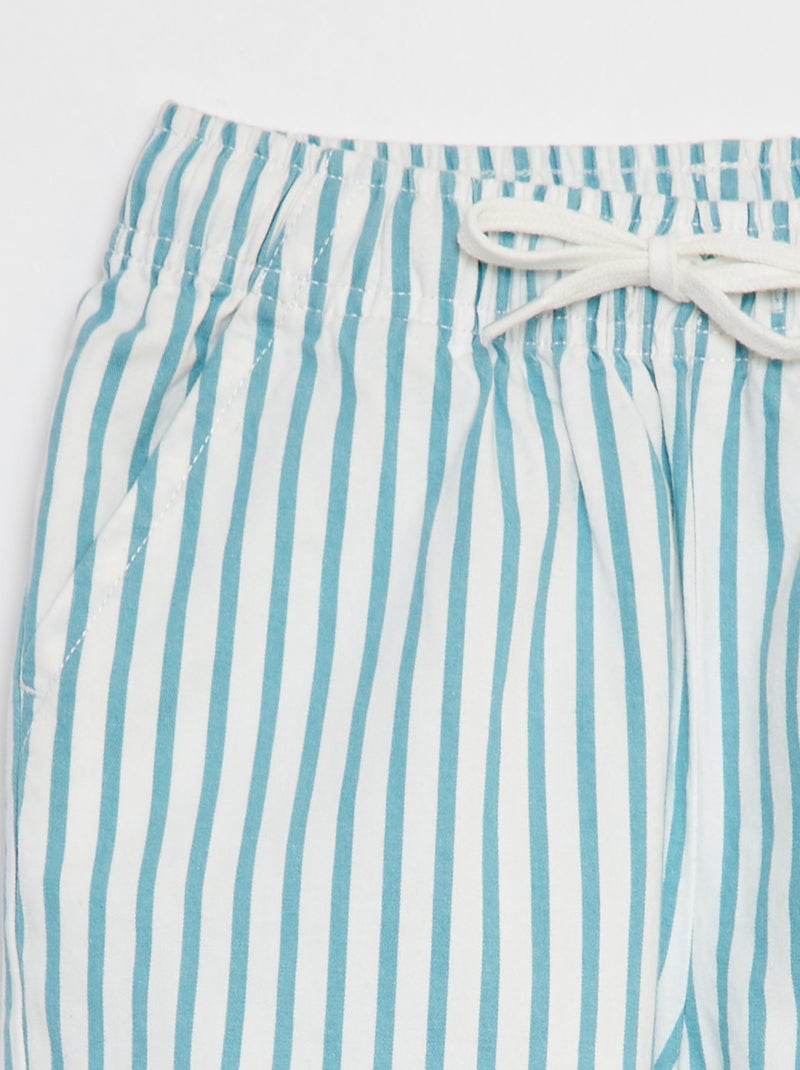 Bermuda met elastische tailleband BLAUW - Kiabi