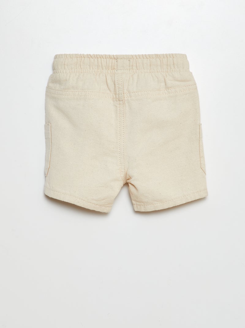 Bermuda met opgestikte zakken WIT - Kiabi