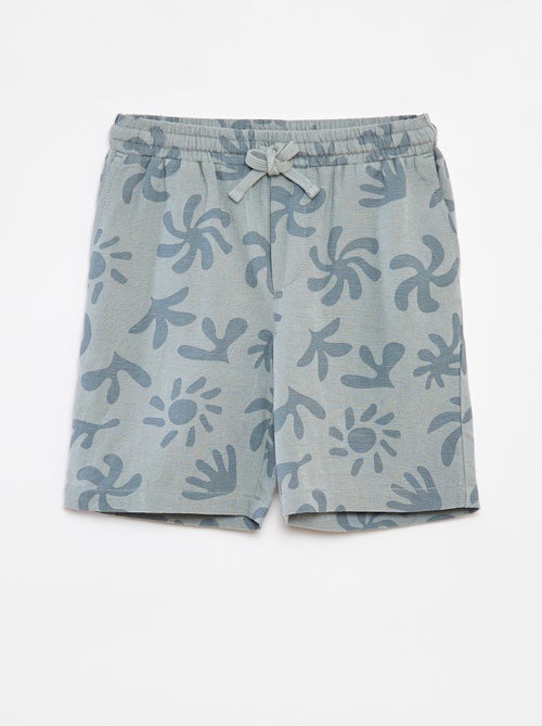Bermuda met zakken en print - Kiabi