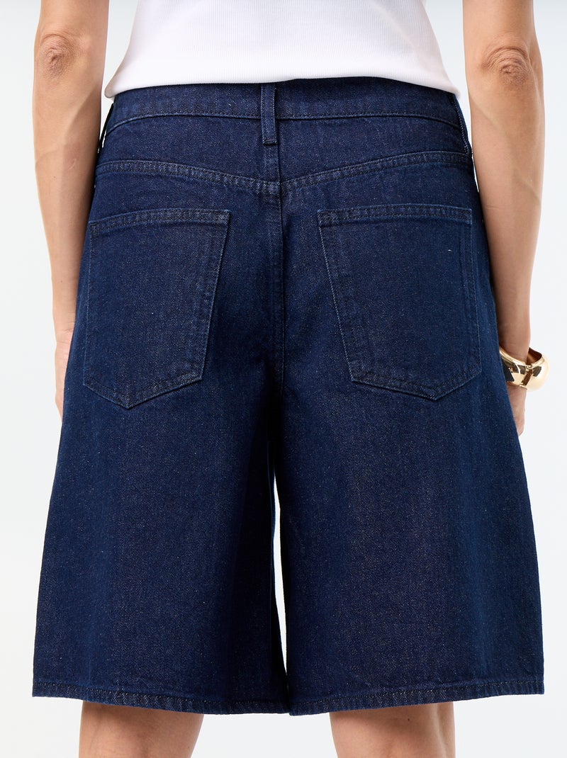 Bermuda van denim knielengte Blauw - Kiabi