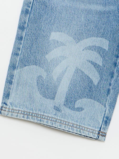Bermuda van denim met trekkoordjes - Kiabi