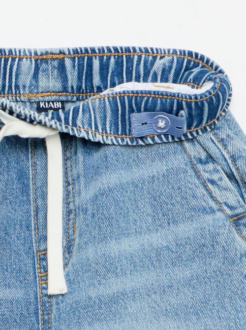Bermuda van denim met trekkoordjes - Kiabi
