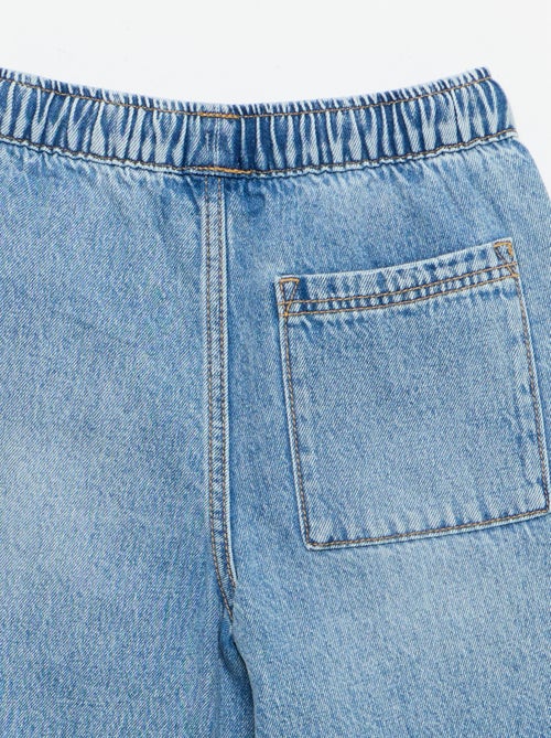 Bermuda van denim met trekkoordjes - Kiabi