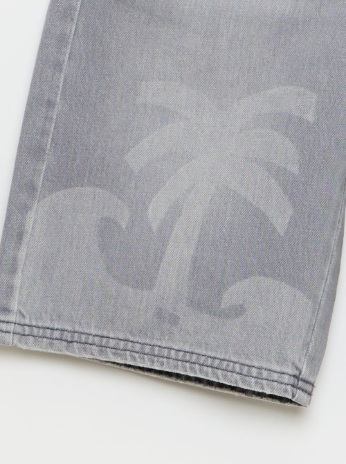 Bermuda van denim met trekkoordjes - Kiabi