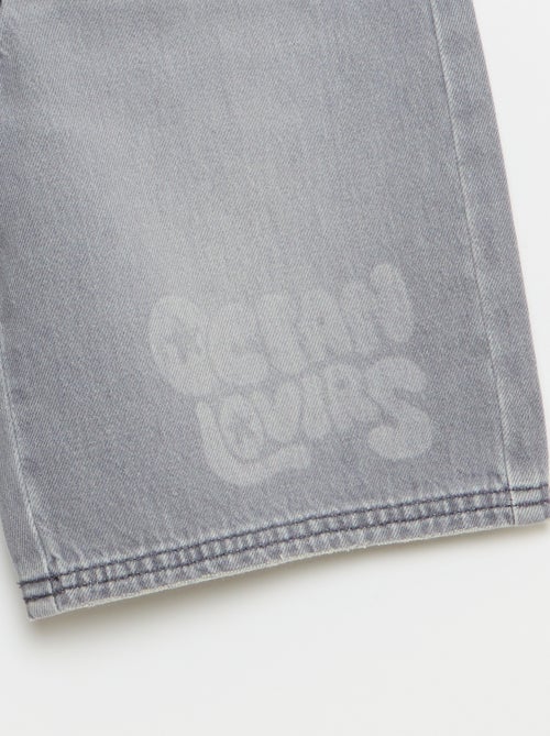 Bermuda van denim met trekkoordjes - Kiabi