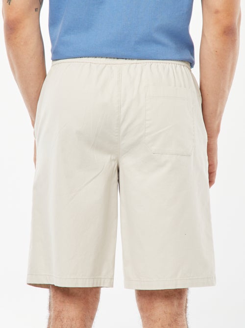 Bermuda van effen keperstof - Kiabi