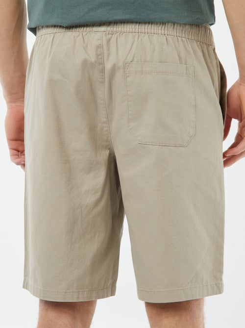 Bermuda van effen keperstof - Kiabi