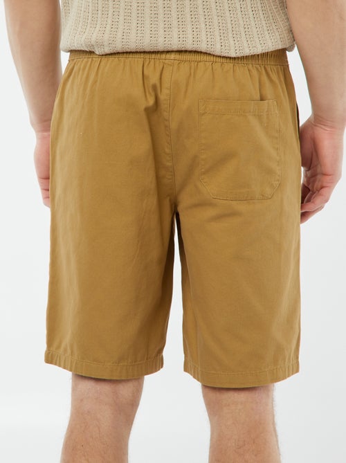 Bermuda van effen keperstof - Kiabi