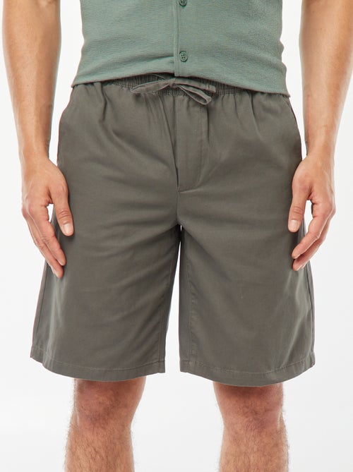 Bermuda van effen keperstof - Kiabi