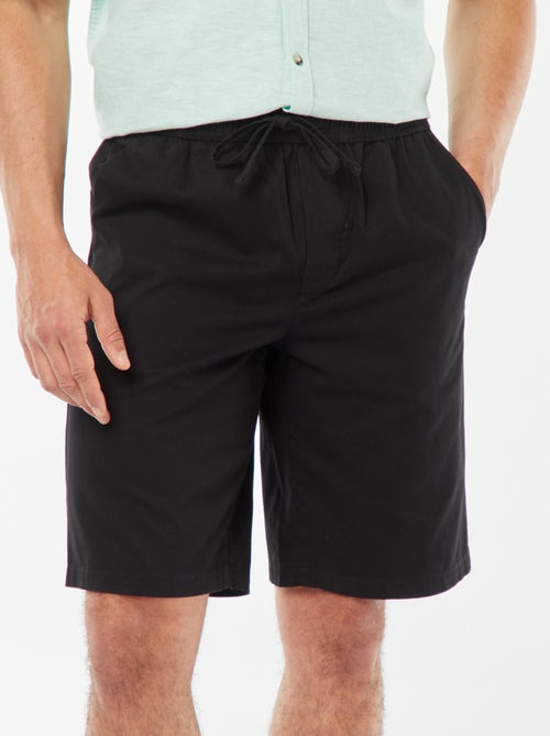 Bermuda van effen keperstof - Kiabi