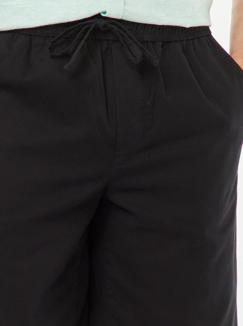 Bermuda van effen keperstof - Kiabi