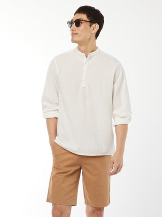Bermuda van effen twill - chinomodel