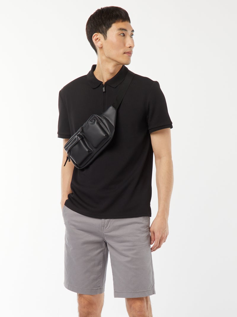 Bermuda van effen twill - chinomodel Grijs - Kiabi
