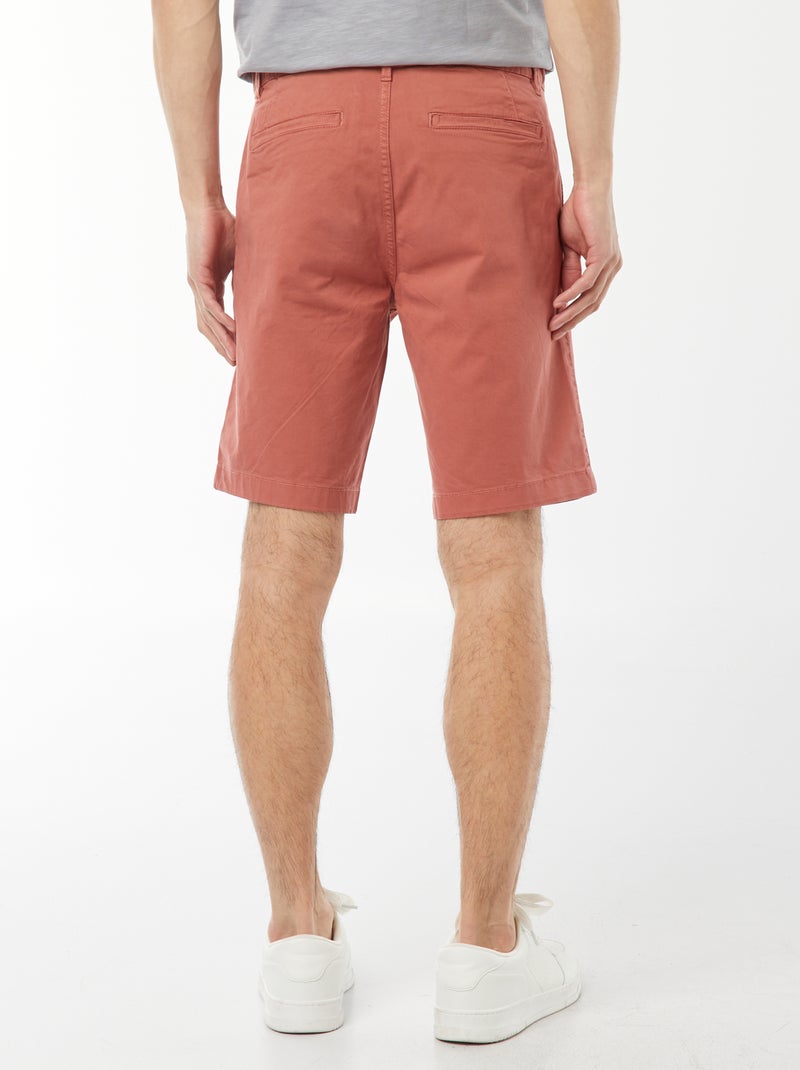 Bermuda van effen twill - chinomodel Rose - Kiabi