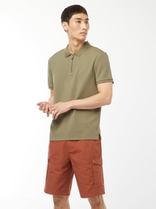 Bermuda van effen twill met meerdere zakken - chinomodel