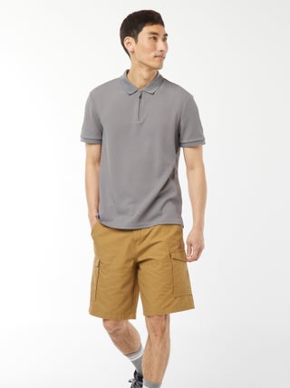 Bermuda van effen twill met meerdere zakken - chinomodel