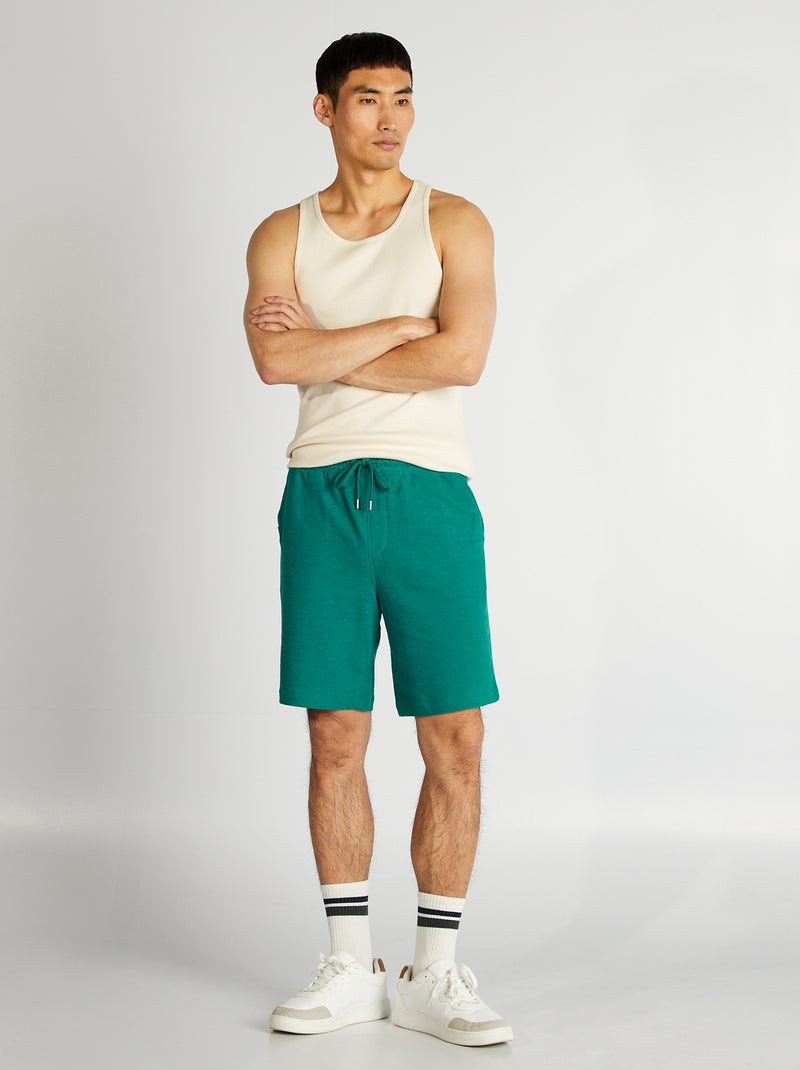 Bermuda van french terry BLAUW - Kiabi