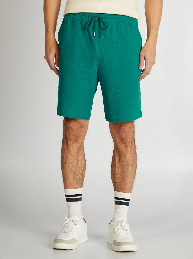 Bermuda van french terry BLAUW - Kiabi