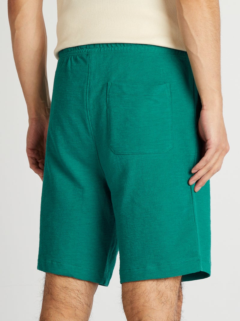 Bermuda van french terry BLAUW - Kiabi