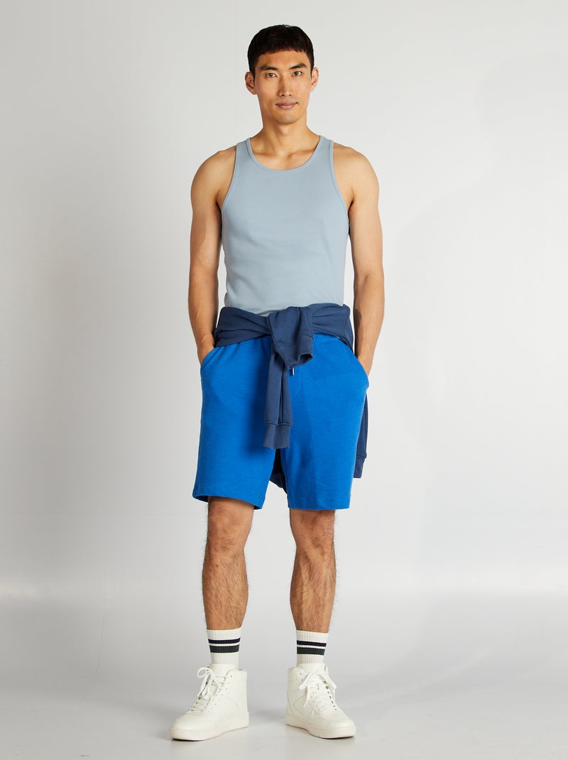 Bermuda van french terry BLAUW - Kiabi