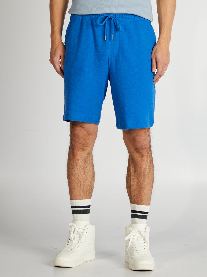 Bermuda van french terry BLAUW - Kiabi