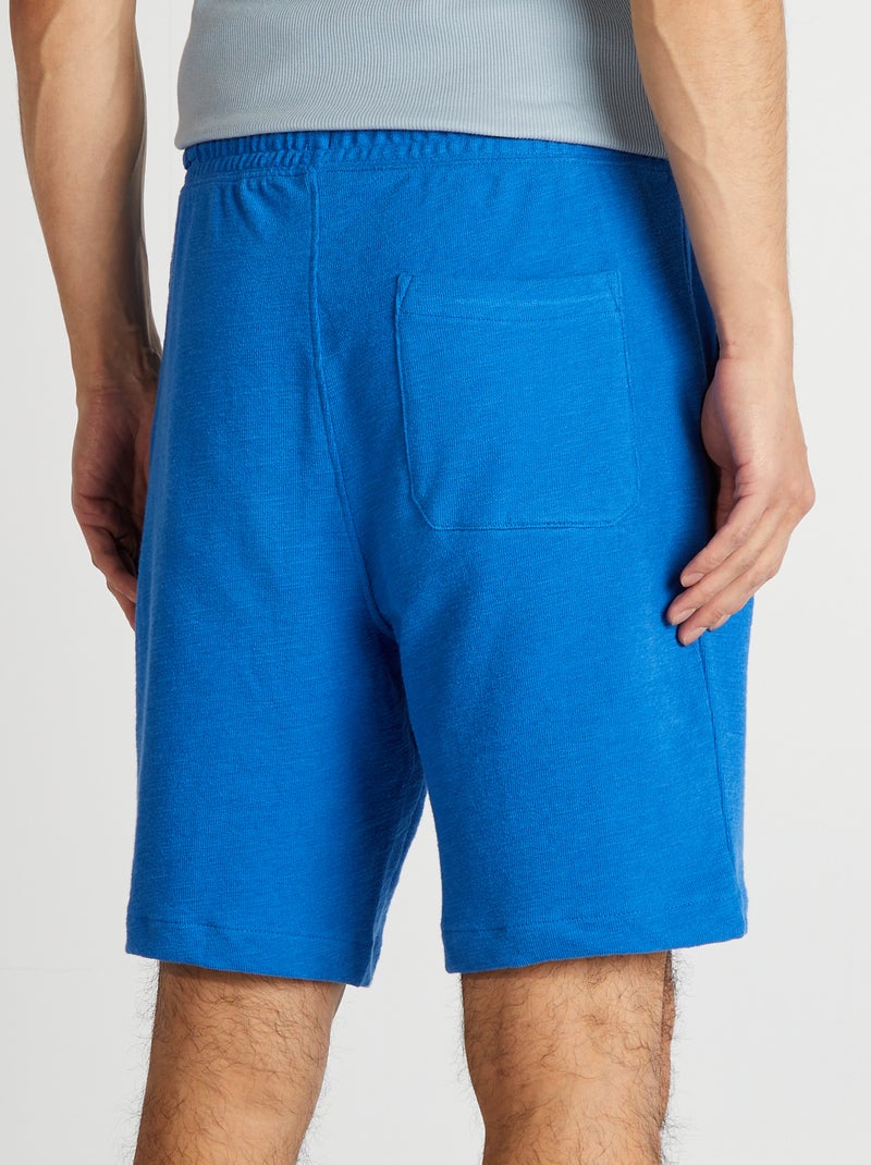 Bermuda van french terry BLAUW - Kiabi