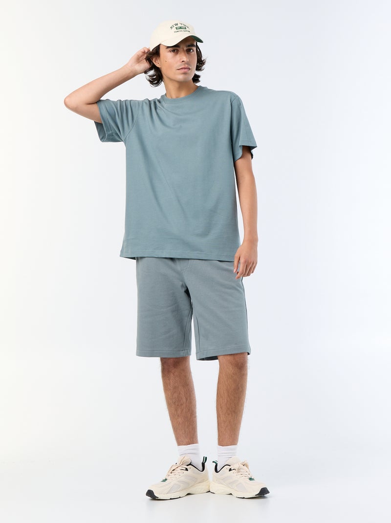 Bermuda van French Terry Blauw - Kiabi