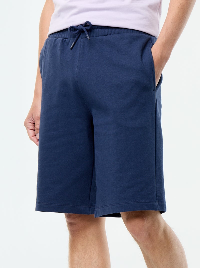 Bermuda van French terry Blauw - Kiabi