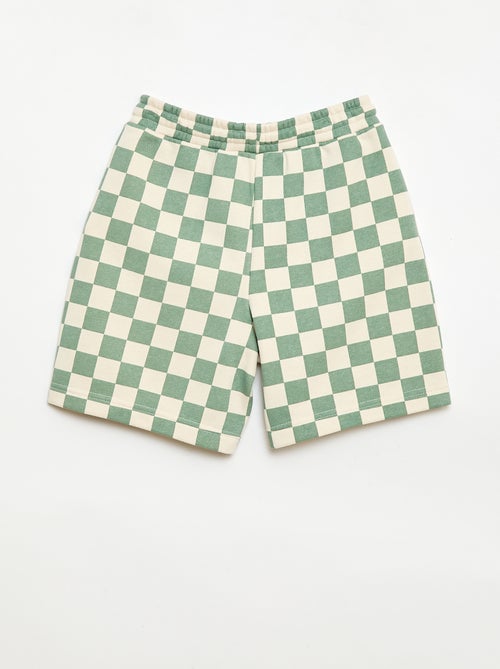 Bermuda van French Terry met motief - Kiabi