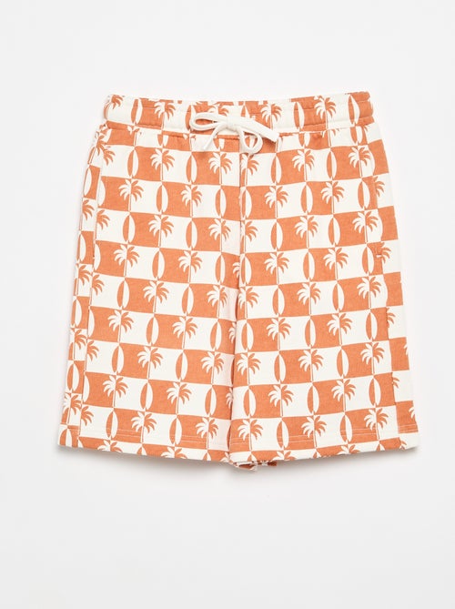 Bermuda van french terry met print - Kiabi