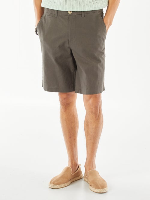 Bermuda van gemengd linnen - chinomodel - Kiabi