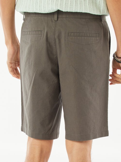 Bermuda van gemengd linnen - chinomodel - Kiabi