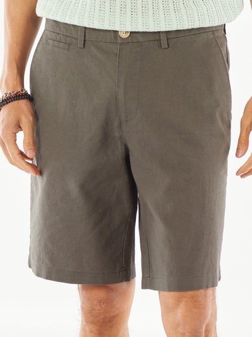 Bermuda van gemengd linnen - chinomodel - Kiabi