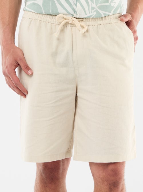 Bermuda van gemengd linnen - Kiabi