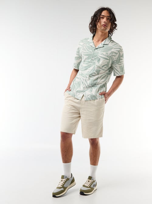 Bermuda van gemengd linnen - Kiabi