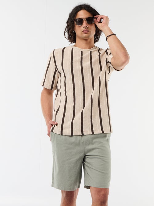 Bermuda van gemengd linnen - Kiabi