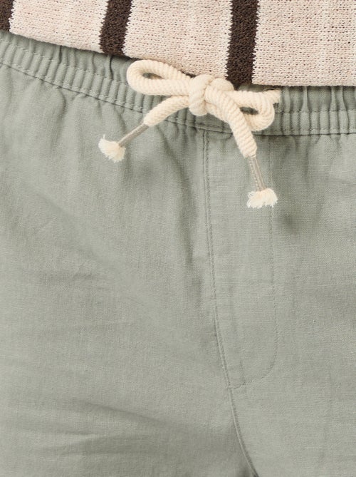 Bermuda van gemengd linnen - Kiabi