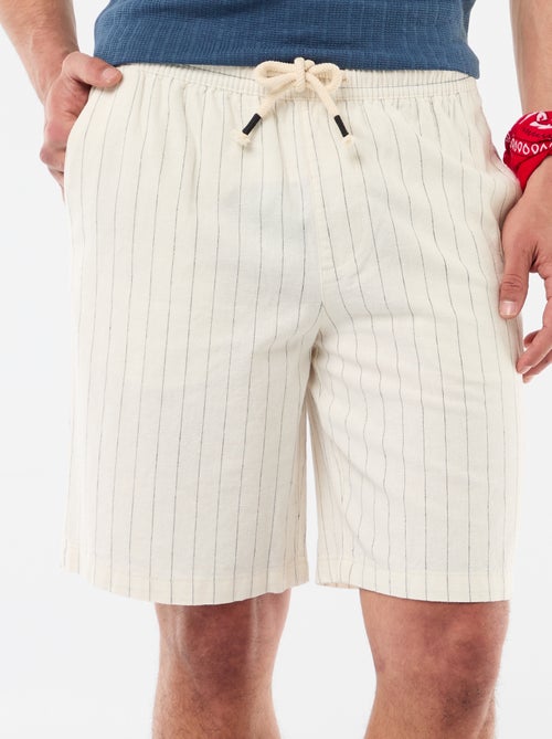 Bermuda van gemengd linnen - Kiabi