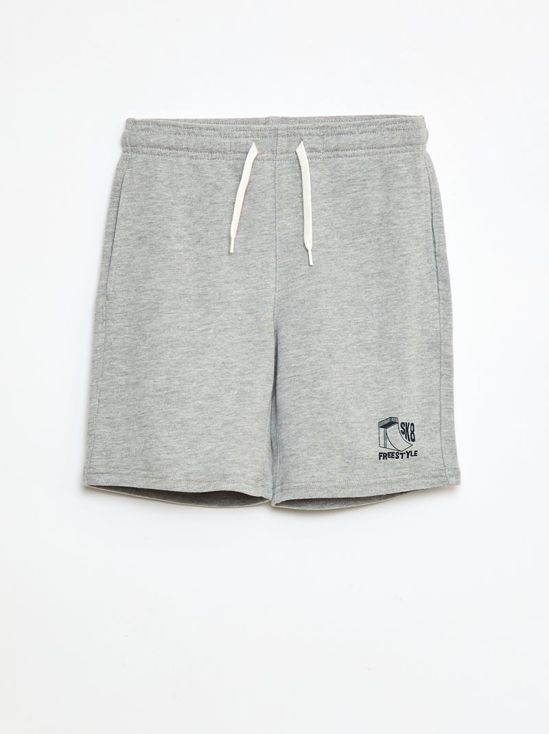 Bermuda van joggingstof Grijs - Kiabi
