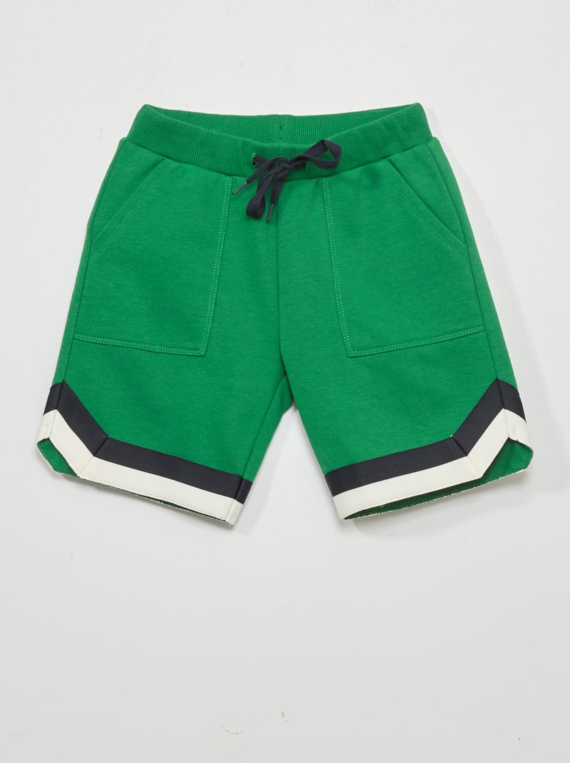 Bermuda van joggingstof groen - Kiabi