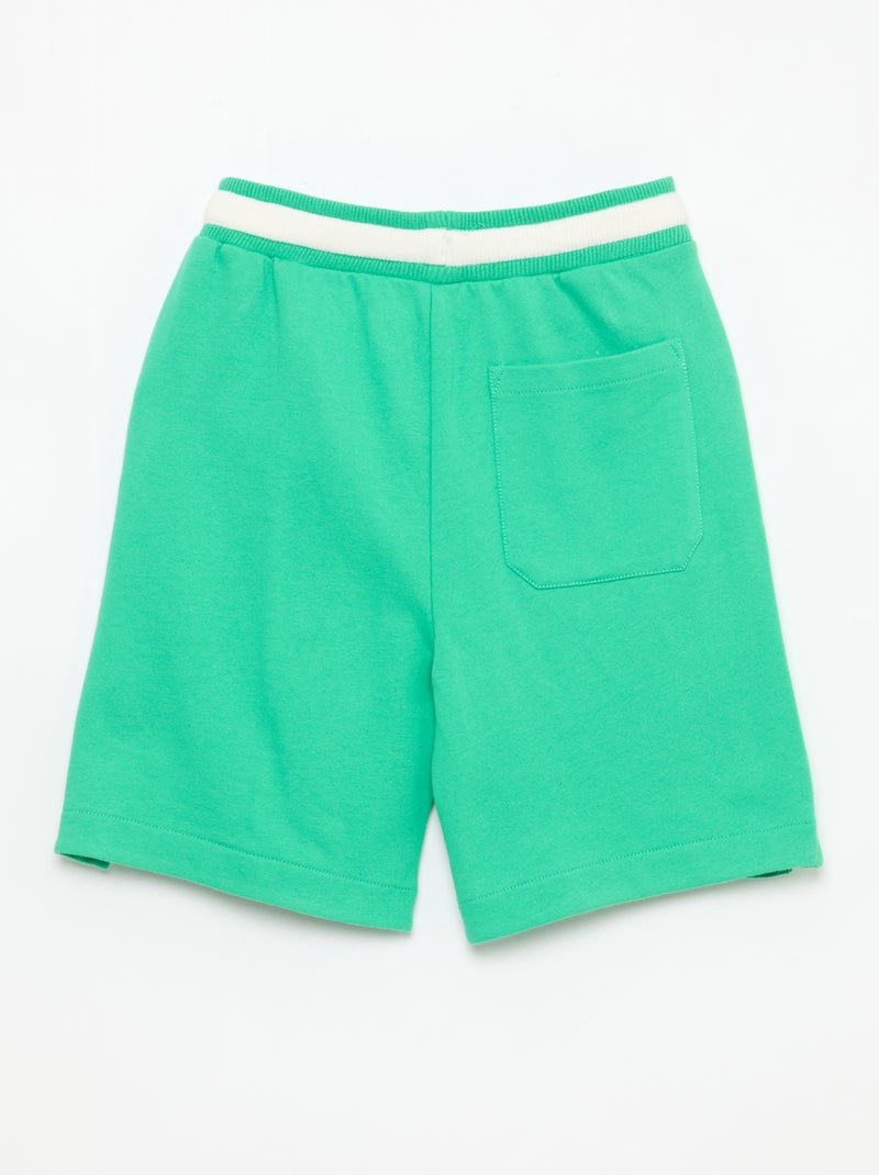 Bermuda van joggingstof Groen - Kiabi