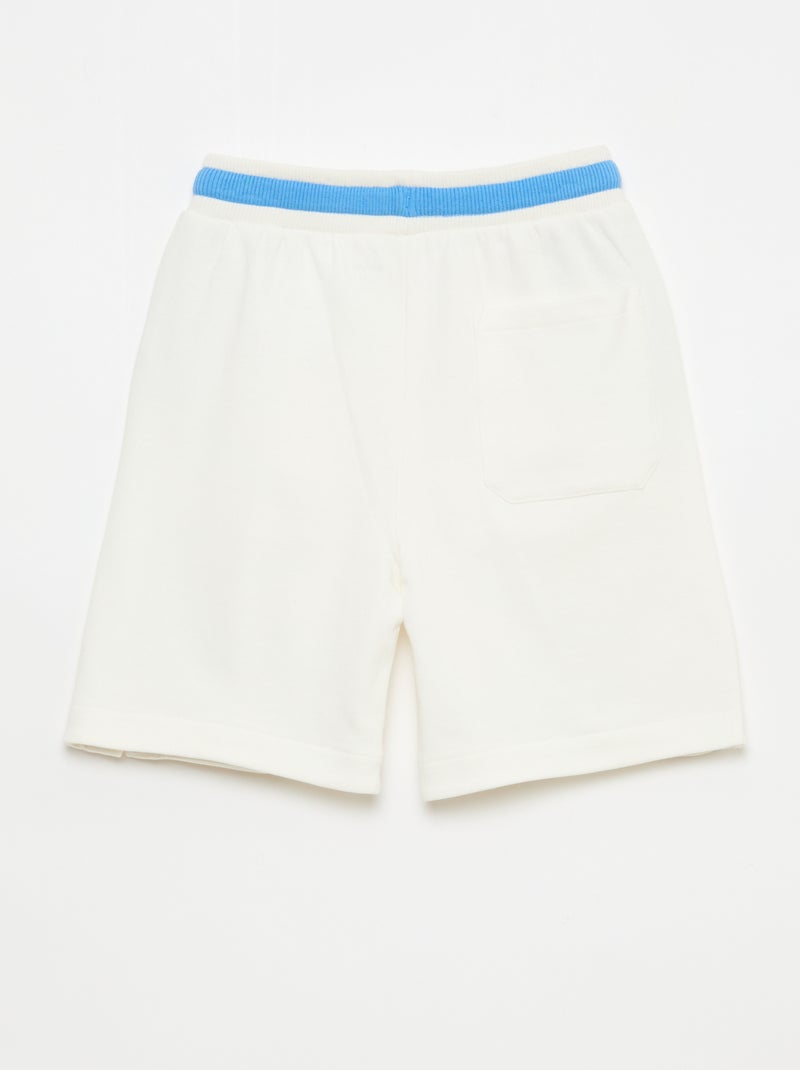 Bermuda van joggingstof Wit - Kiabi