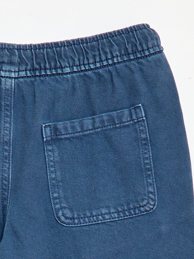 Bermuda van katoentwill Blauw - Kiabi