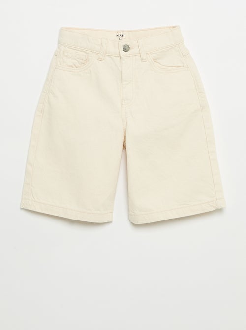 Bermuda van katoentwill met 5 zakken - Kiabi