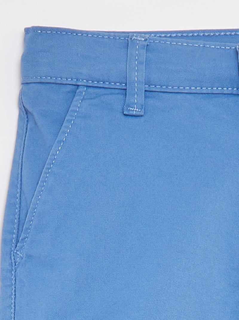 Bermuda van keperstof blauw - Kiabi